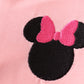 Pink Character Embroidery Zip Pullover