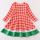 Red Christmas Tree Gingham Dress