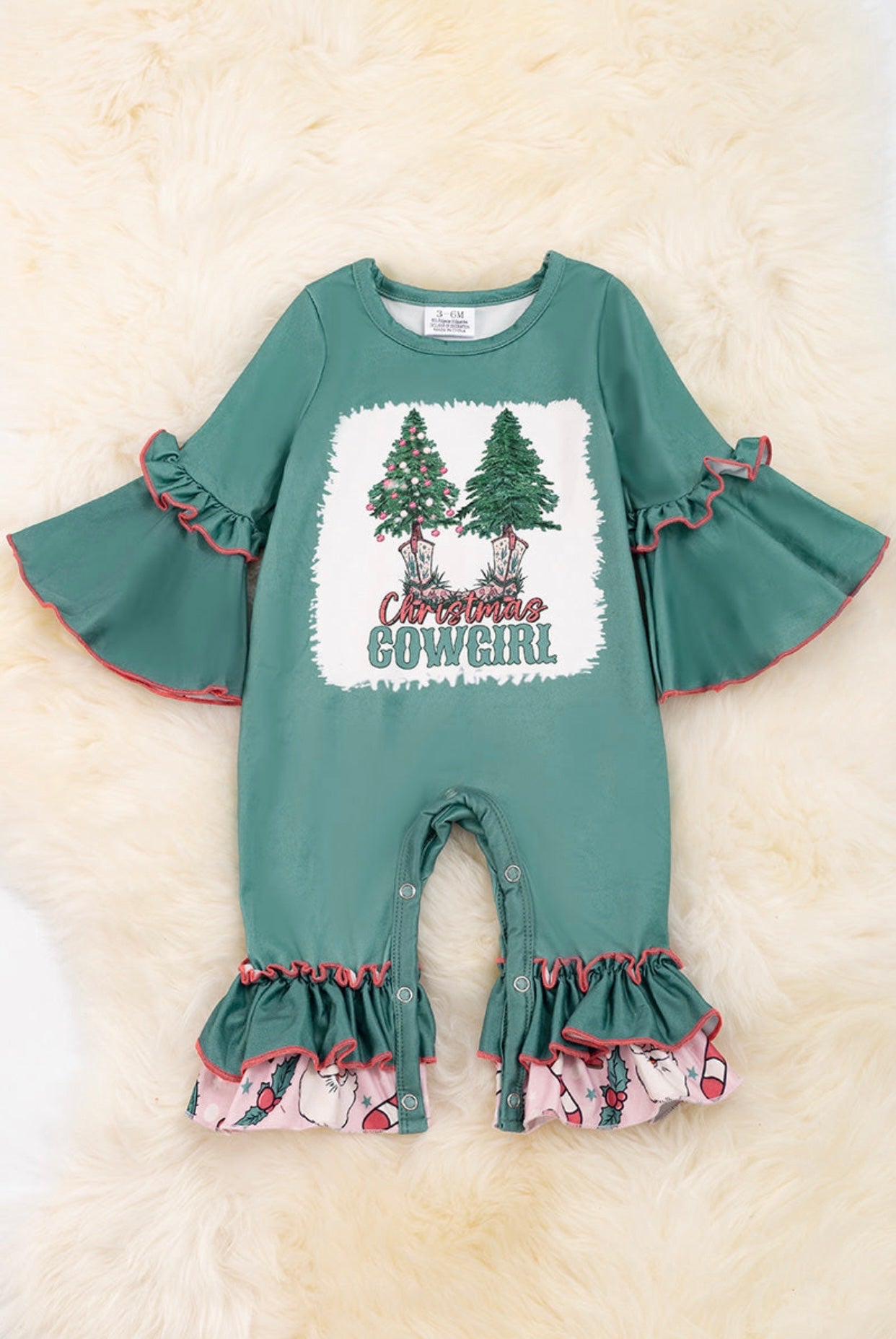 Christmas Cowgirl Romper