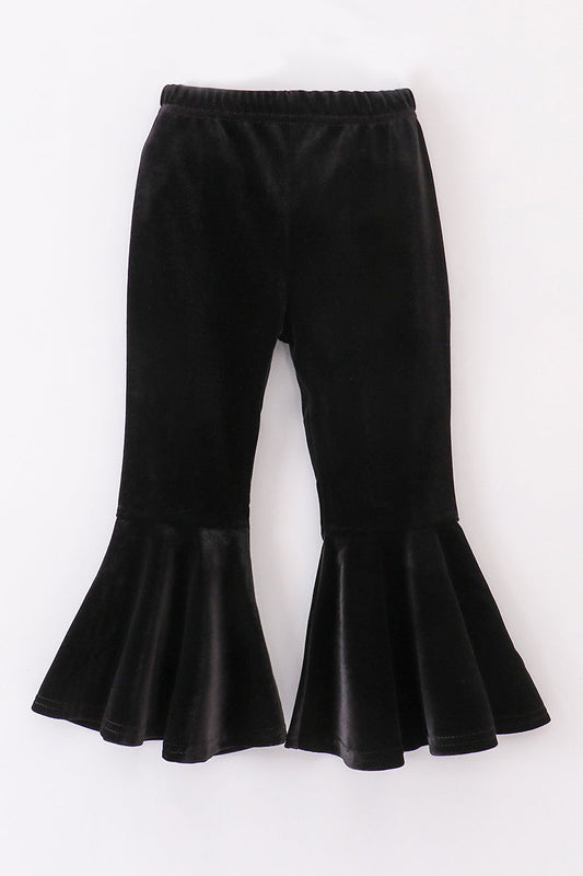 Premium Black Velvet Bell Pants