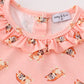 Orange Character Print Tutu Dress