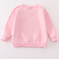 Pink Christmas Santa Claus Sequin Sweatshirt