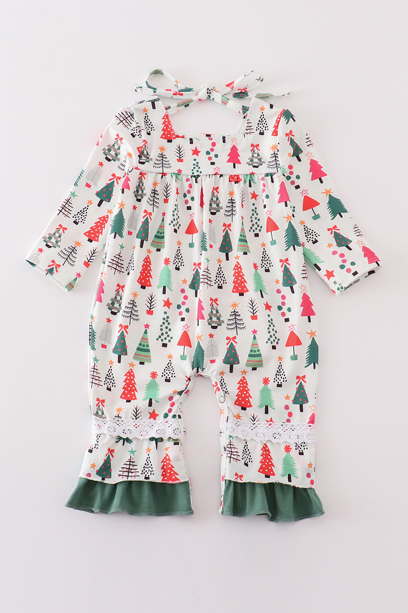 Christmas Tree Print Romper