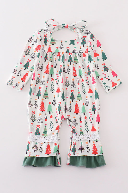 Christmas Tree Print Romper