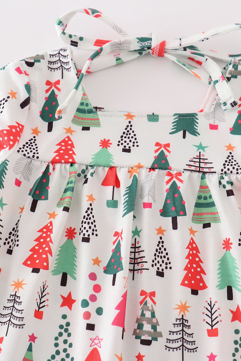 Christmas Tree Print Romper