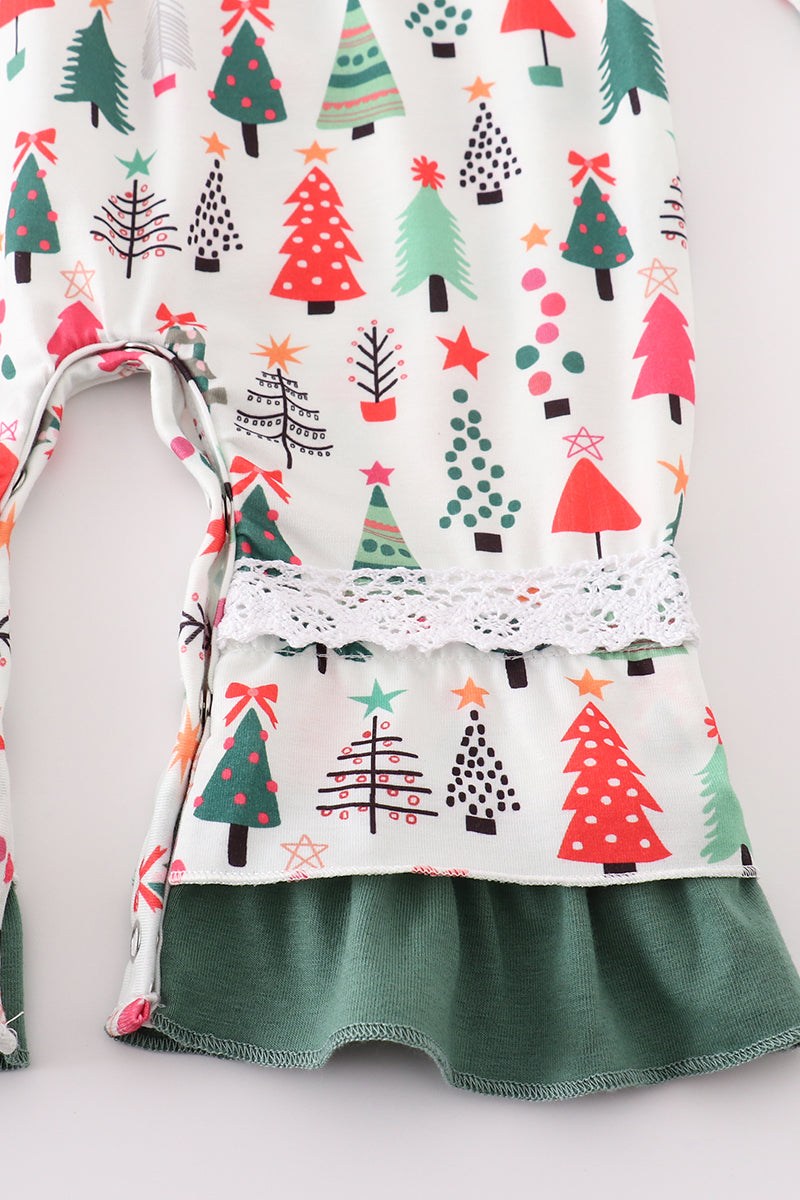 Christmas Tree Print Romper