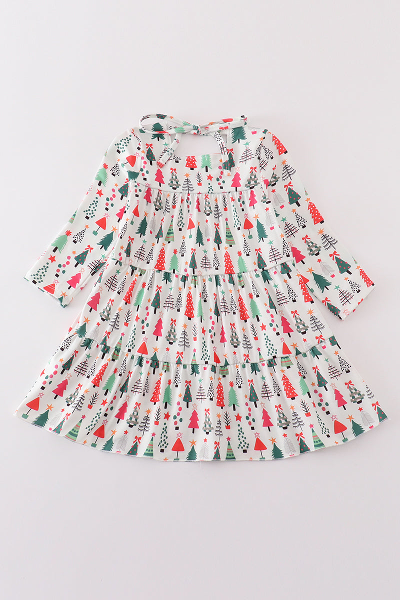 Christmas Tree Print Dress