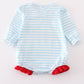 Blue Stripe Puppy Romper