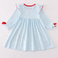 Blue Stripe Puppy Dress