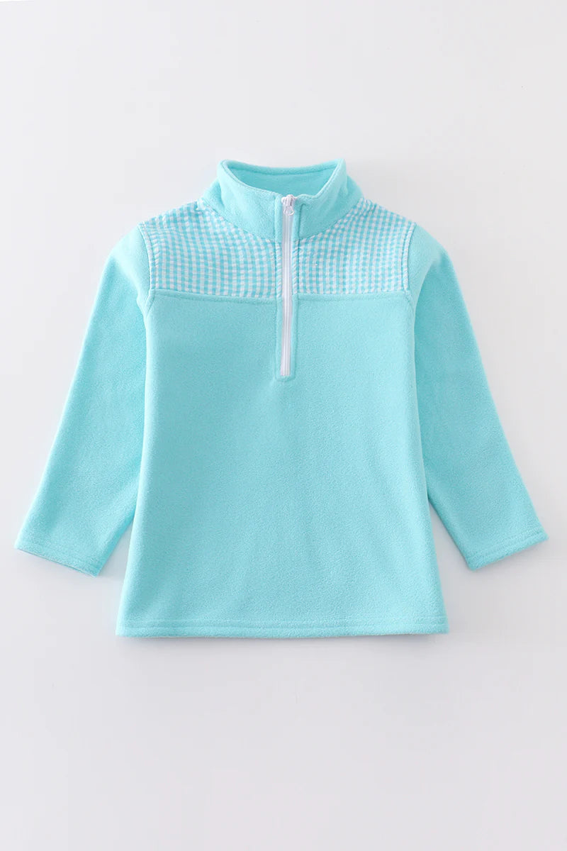 Turquoise Fleece Pullover