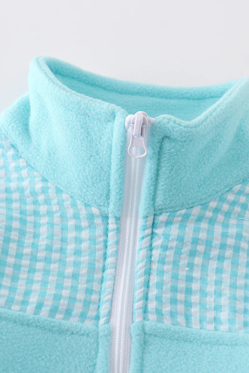 Turquoise Fleece Pullover