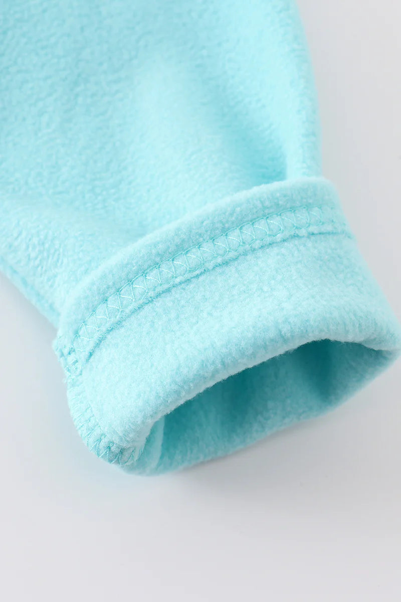 Turquoise Fleece Pullover