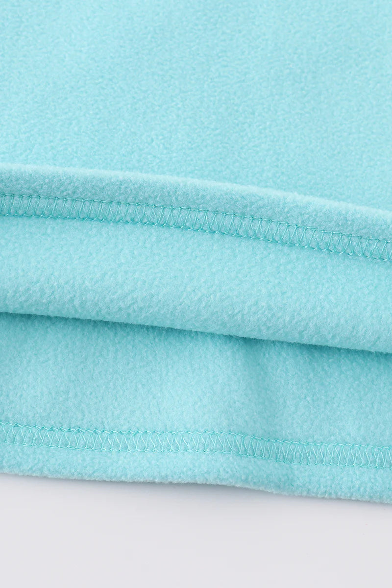 Turquoise Fleece Pullover