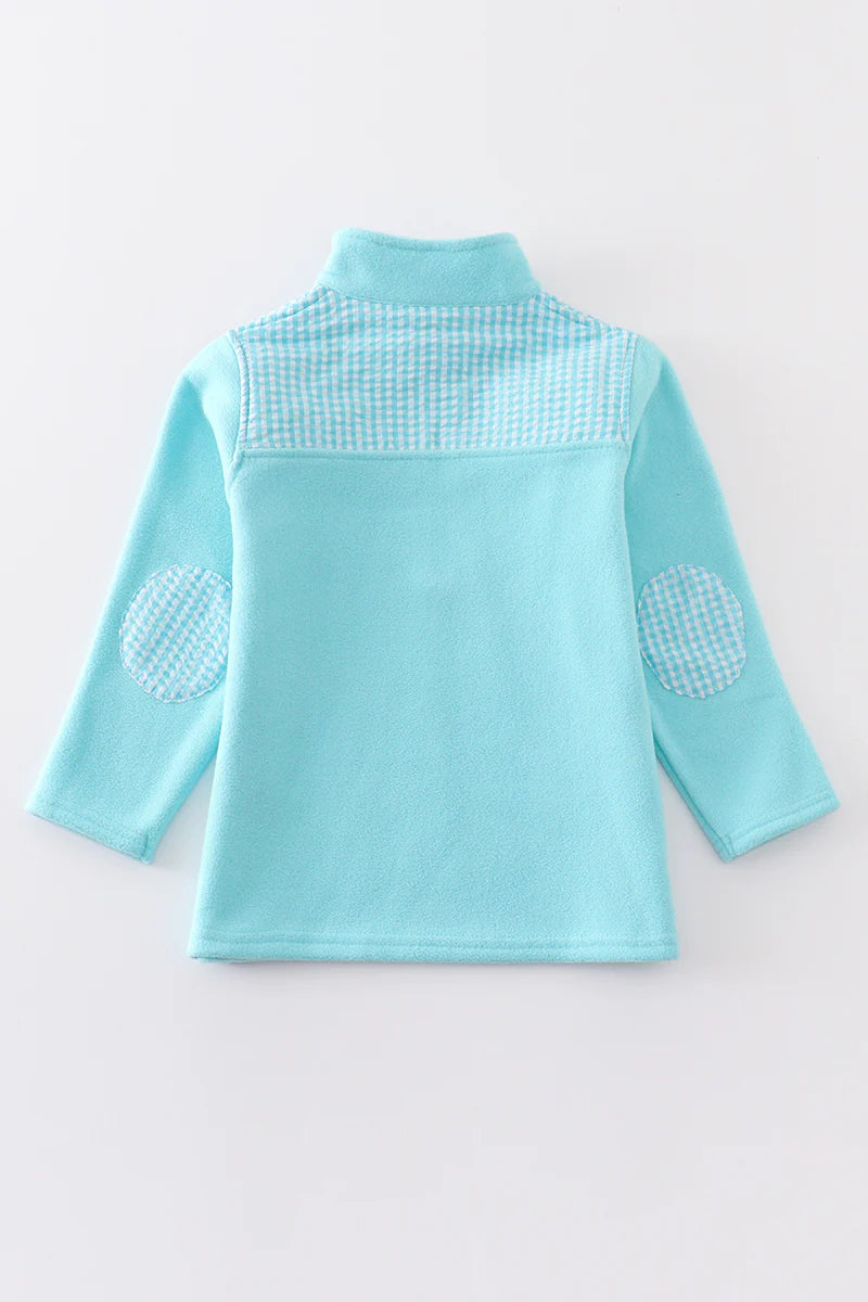 Turquoise Fleece Pullover