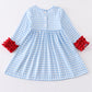 Blue Plaid Christmas Dress