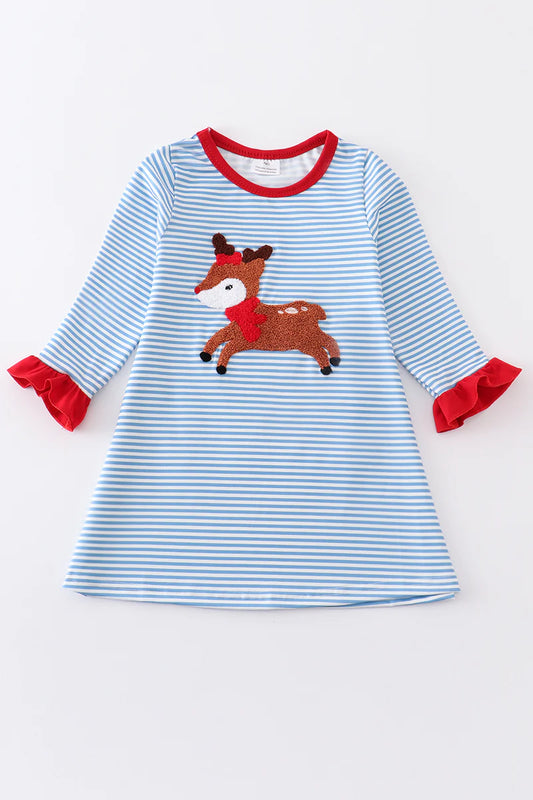 Stripe Reindeer Dress