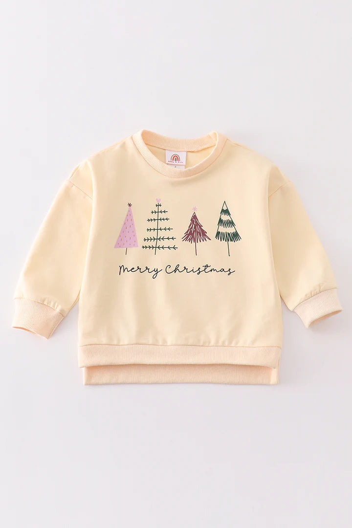 Beige Merry Christmas Sweatshirt