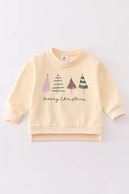 Beige Merry Christmas Sweatshirt