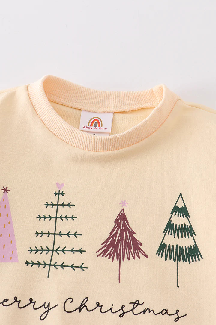 Beige Merry Christmas Sweatshirt