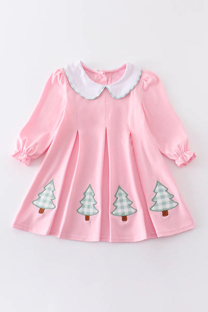 Pink and Green Christmas Tree Dress