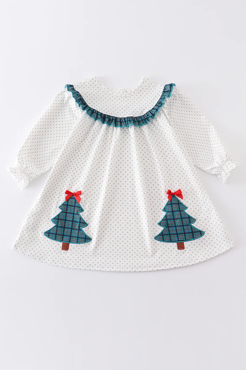 Green Plaid Christmas Tree Dress