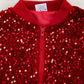 Red Sequin Bomber Jacket