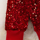 Red Sequin Bomber Jacket