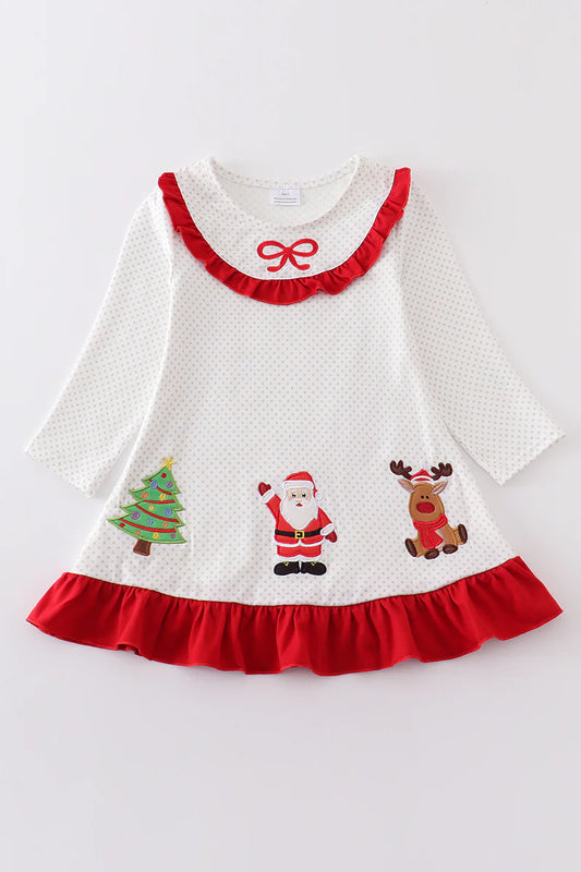 Christmas Santa and Reindeer Dress